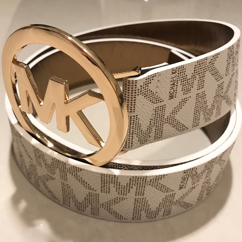 Michael Kors MK Signature Large Logo Belt - Picture 2 of 9